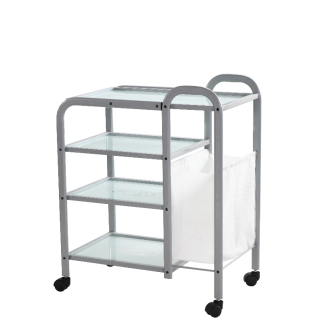 Arbeidsbord m/ skittentøyskurv Silverfox - Arbeidsbord